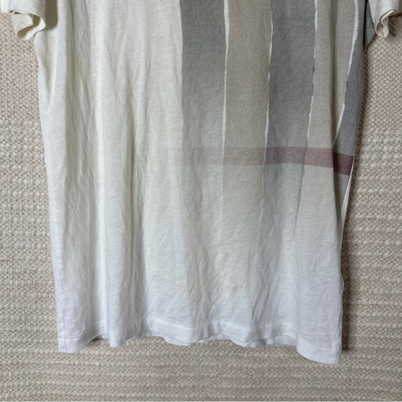 BURBERRY white faded novacheck short sleeve crewneck t-shirt S - Picture 3 of 11